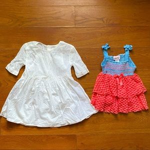 GIRLS BUNDLE Two Girls Items (3/4 Sleeve Dress and Tank Top)- 4T Like New
